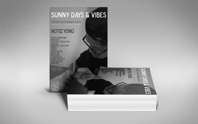 sunny days and vibes - flyer design