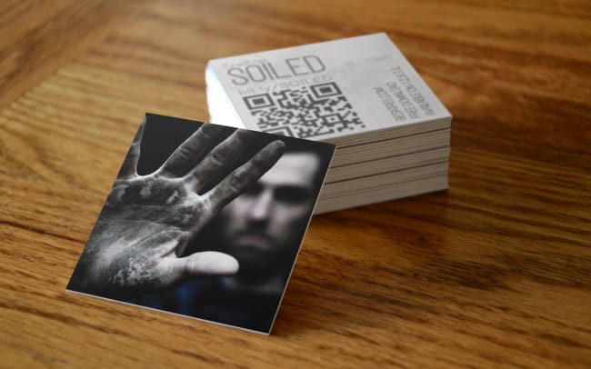 soiled - square business card design
