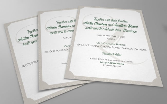zbinden - wedding invitation design