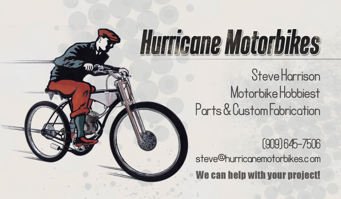 hurricane motorbikes - business card design