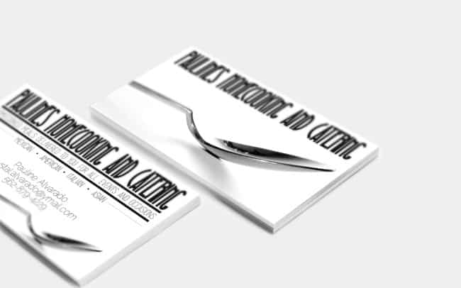 paulines catering - business card design