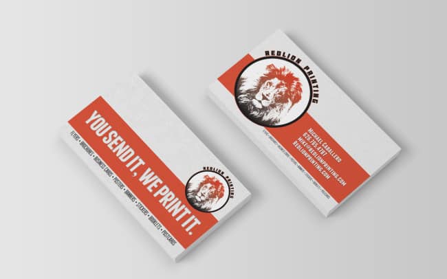 redlion printing - business card design