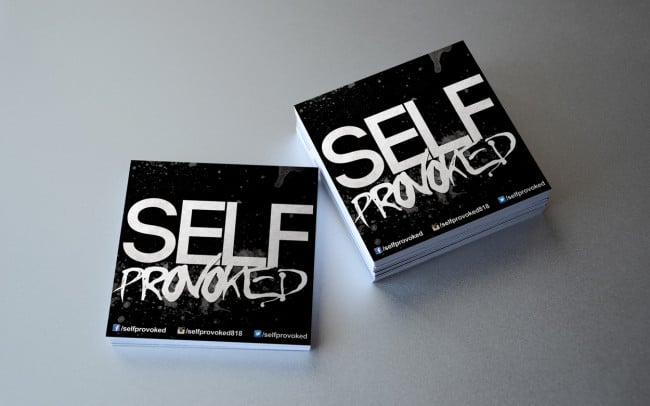 self provoked - sticker design