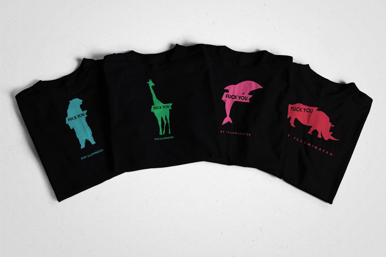 stay ill - fuck you animal series - tshirt design - full series