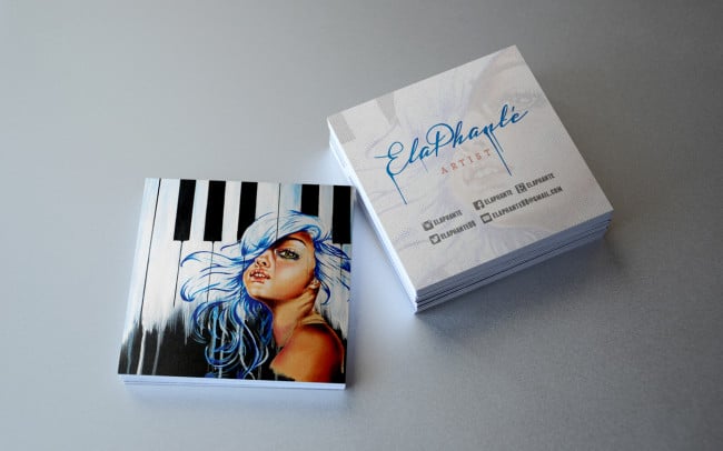 elaphanté - square business card design