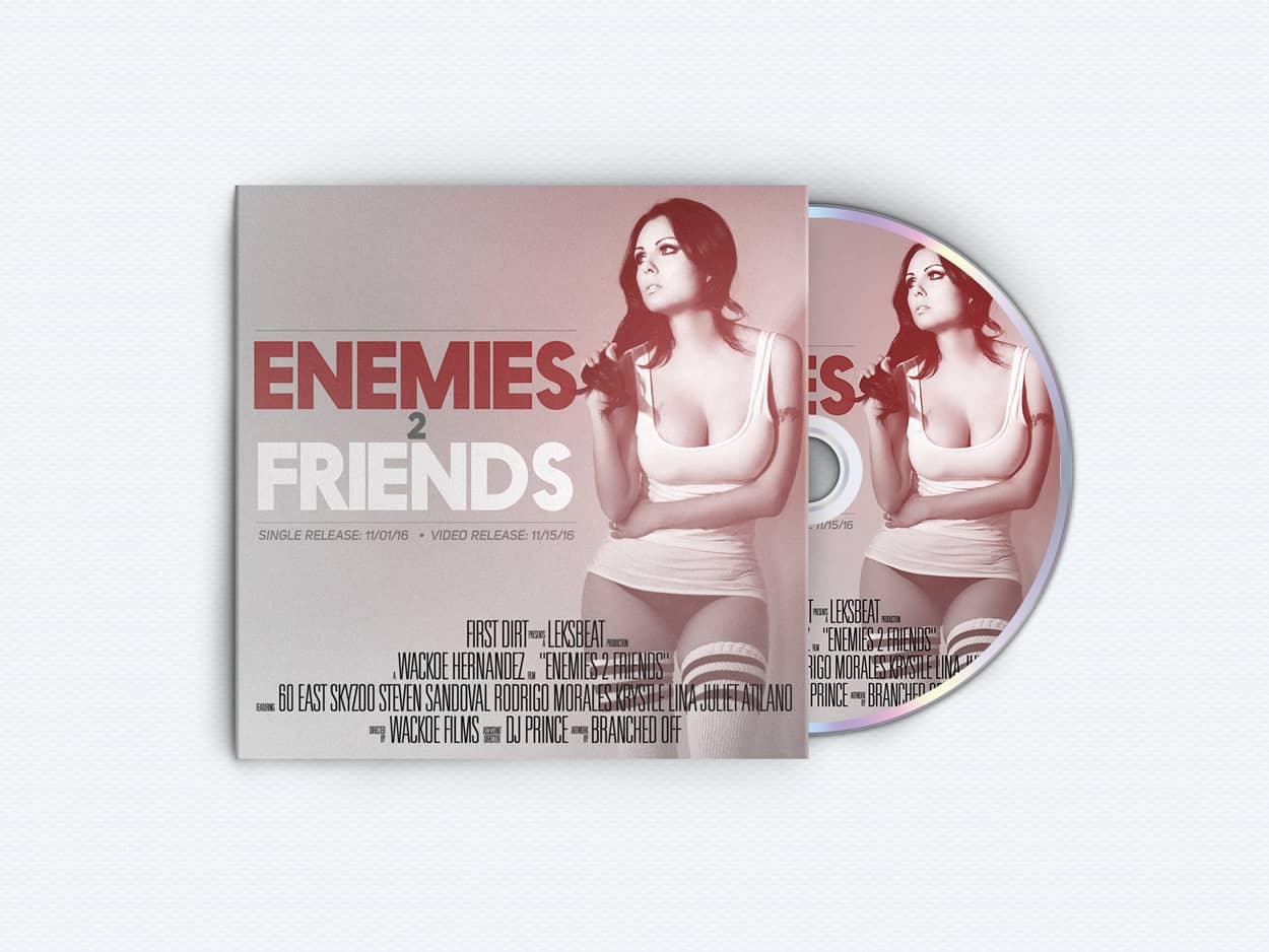 60 East - enemies 2 friends - album art design