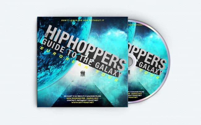 60 east - hip hoppers guide to the galaxy - album art design