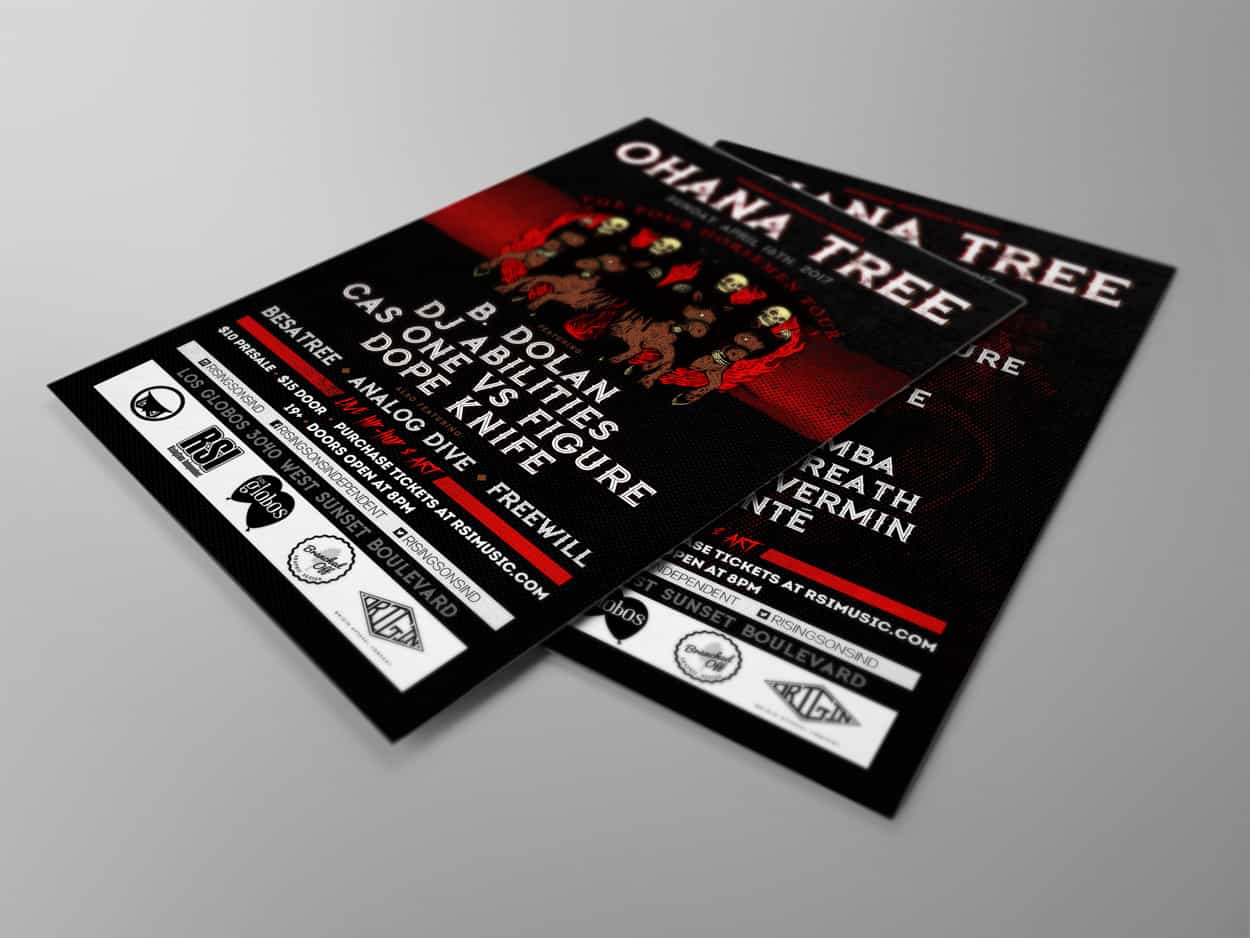 Ohana Tree - The Four Horsemen Tour - Flyer Design